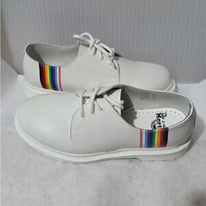 Dr. Martens AirWair For Pride White With Rainbow Accent Unisex